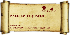 Mettler Auguszta névjegykártya